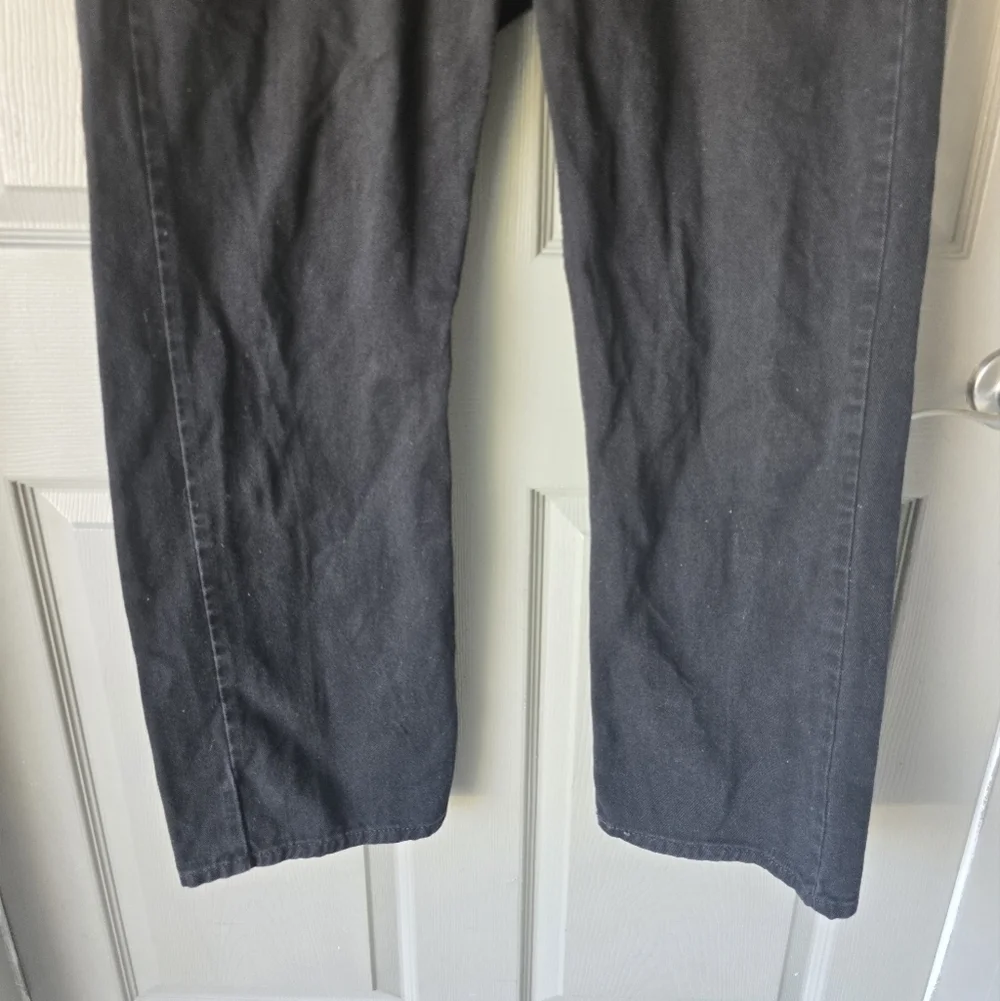 Levi's 550 Jeans Men Straight Leg 34×29 Light Wash Dark Black MidRise Logo Husky